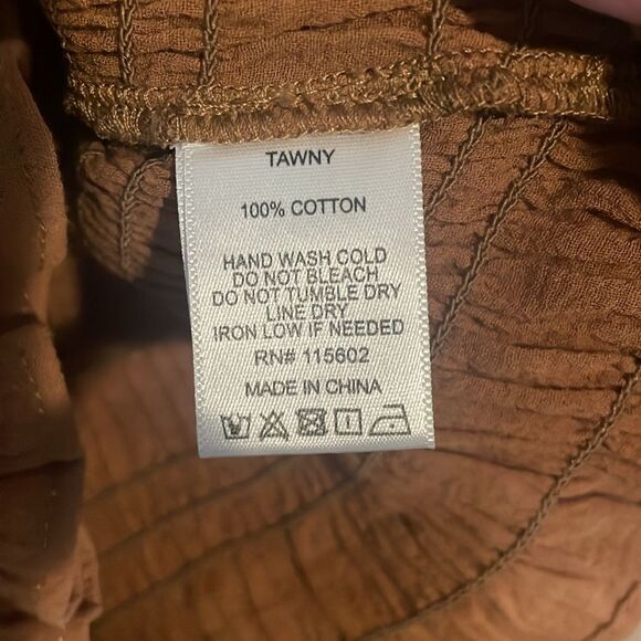 NWOT Lush Twany Peasant Short Sleeve Shirt Blouse Bohemian Size S - Picture 9 of 9